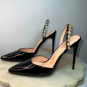 Women's Heel Jewel slingback Elegant Sz 8.5